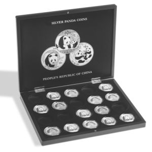 Prezentační pouzdro VOLTERRA pro 20 stříbrných mincí 'Čínská Panda' v originálních kapslích - Leuchtturm 