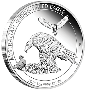 1 OZ Australian Wedge-Tailed Eagle ( Orel Klínoocasý ) 2018 Perth Mint stříbrná mince 