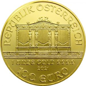 1 oz Wiener Philharmoniker | 2021 | Münze Österreich | zlatá  investiční mince 999.9